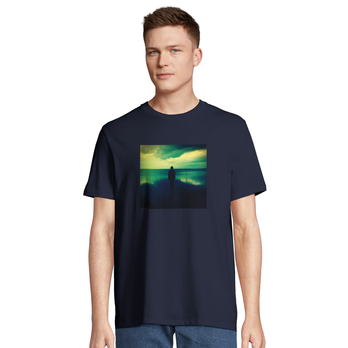 Calm - "Emerald Storms" T-shirt French Navy 4