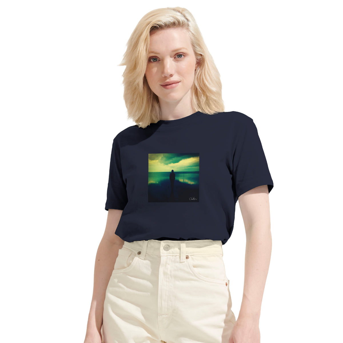 Calm - "Emerald Storms" T-shirt French Navy 6
