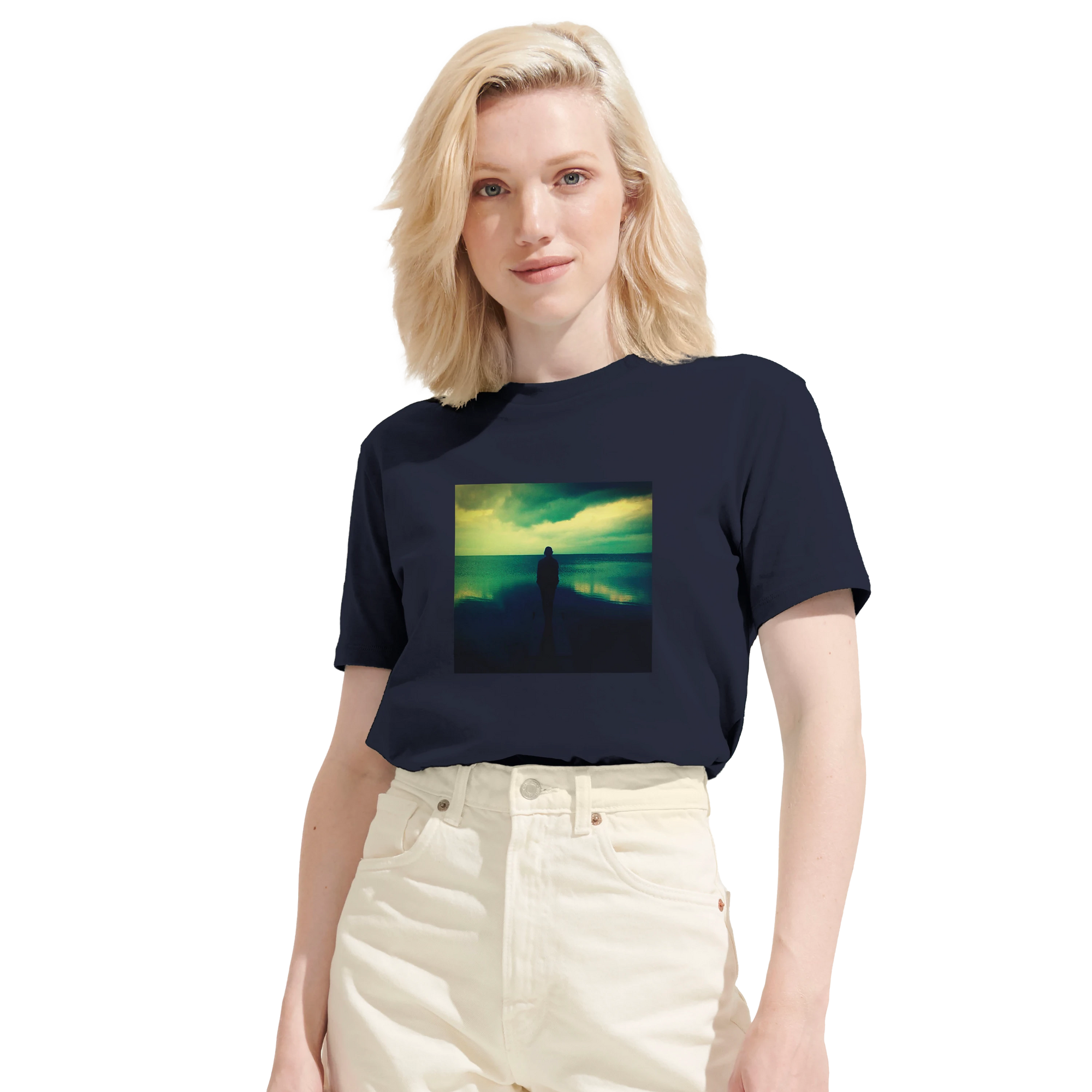 Calm - "Emerald Storms" T-shirt French Navy 6