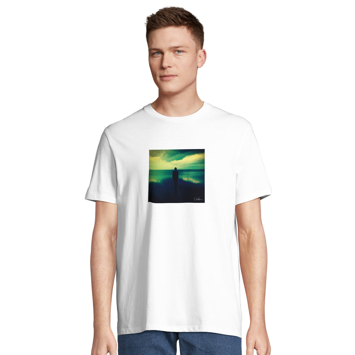 Calm - "Emerald Storms" T-shirt White 4
