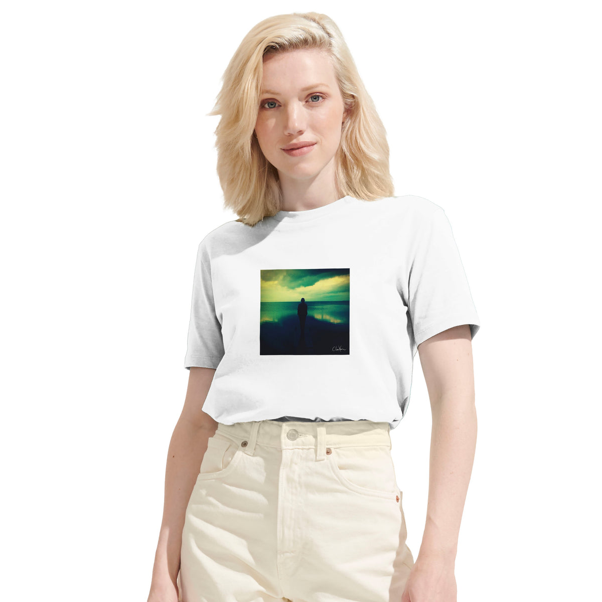 Calm - "Emerald Storms" T-shirt White 6