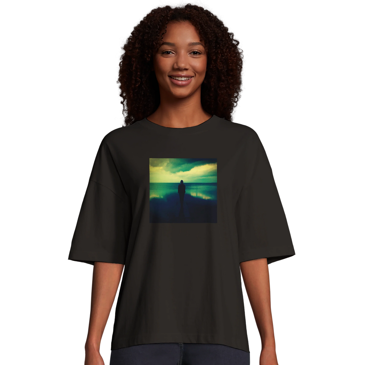 Calm - "Emerald Storms" T-shirt Deep Black 4