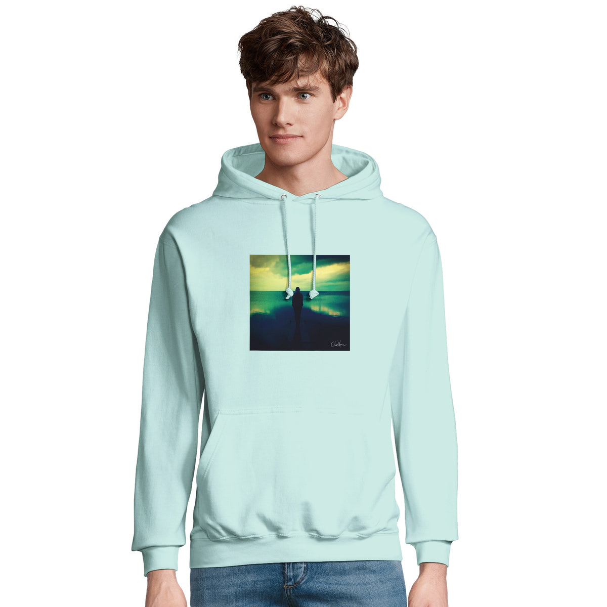 Calm - "Emerald Storms" Hoodie arctic blue 4
