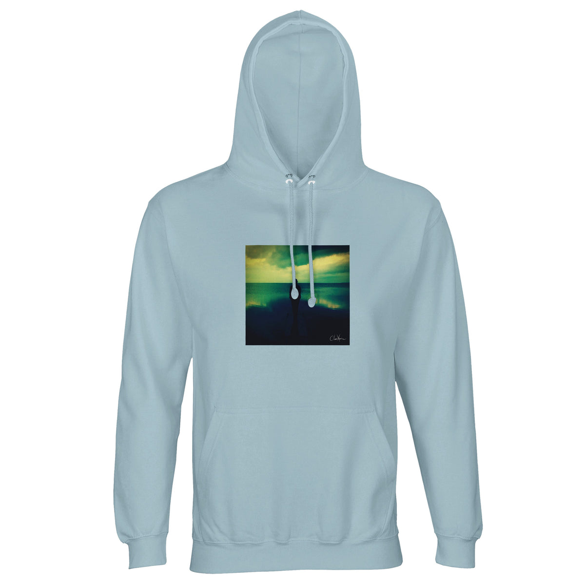 Calm - "Emerald Storms" Hoodie creamy blue 1