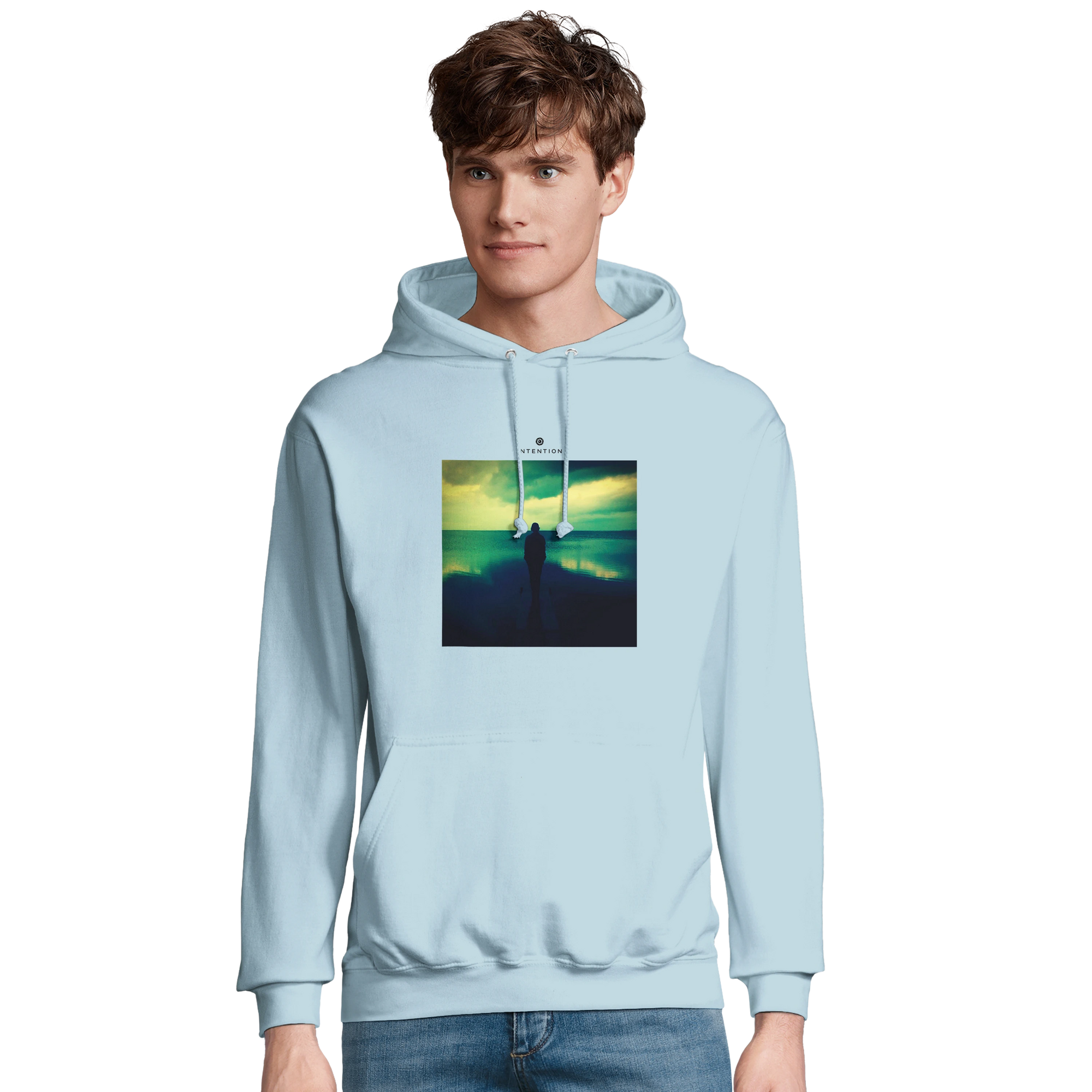 Calm - "Emerald Storms" Hoodie creamy blue 3