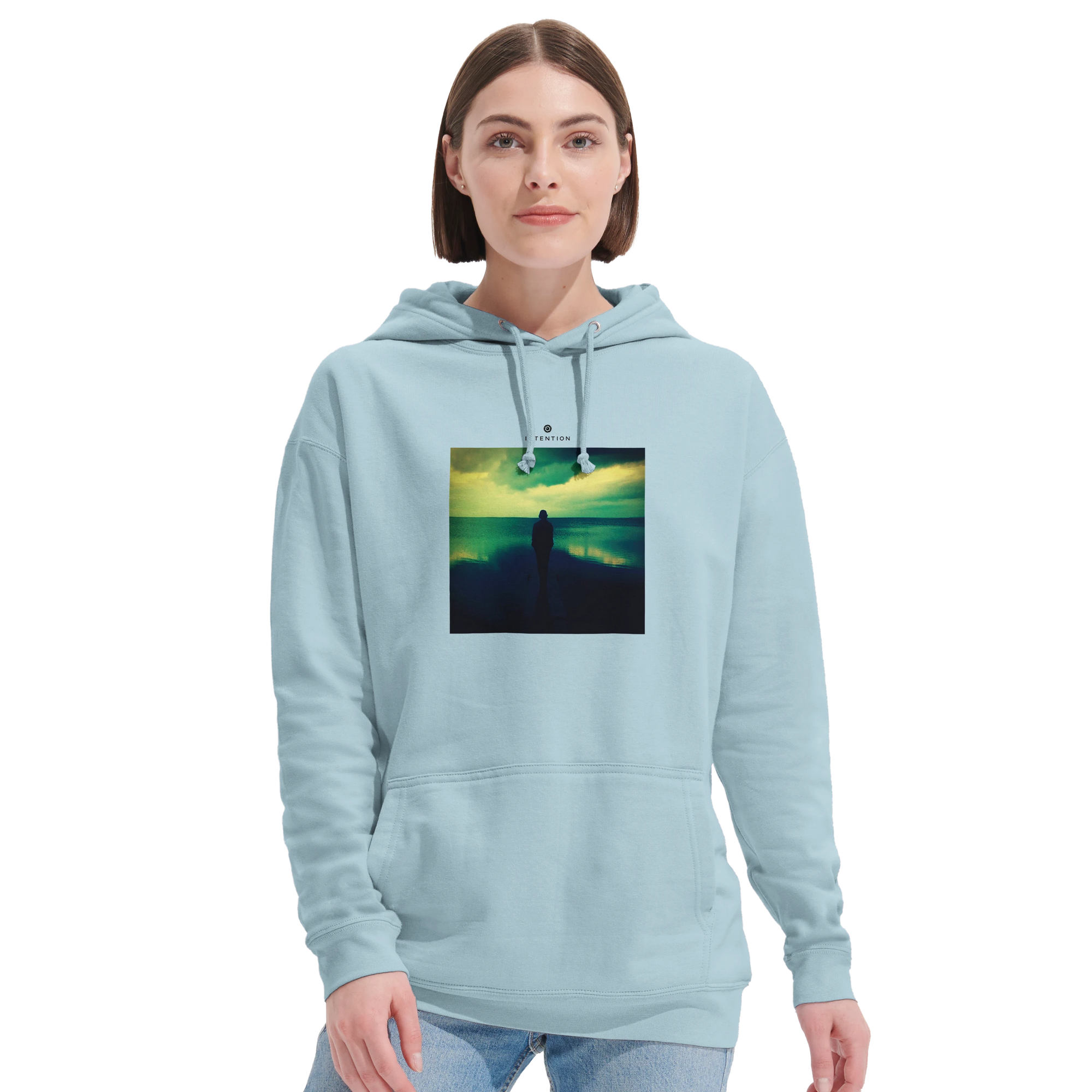 Calm - "Emerald Storms" Hoodie creamy blue 5