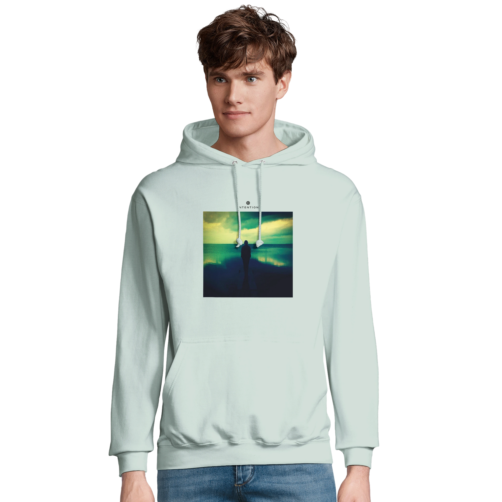 Calm - "Emerald Storms" Hoodie creamy green 3