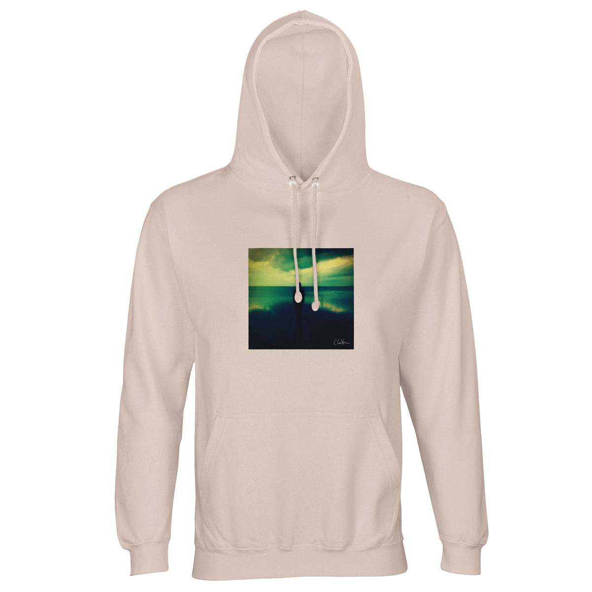 Calm - "Emerald Storms" Hoodie creamy pink 1