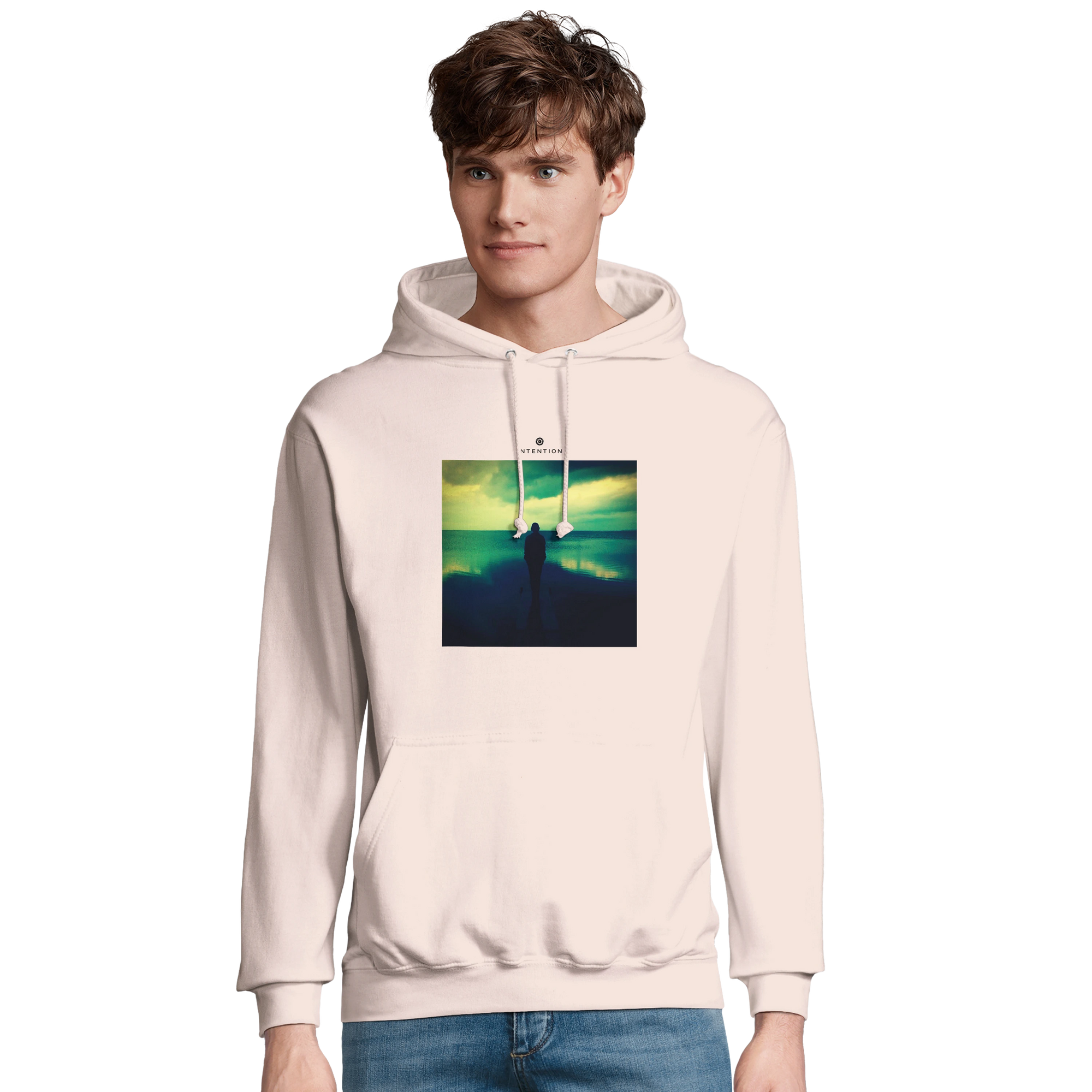 Calm - "Emerald Storms" Hoodie creamy pink 3