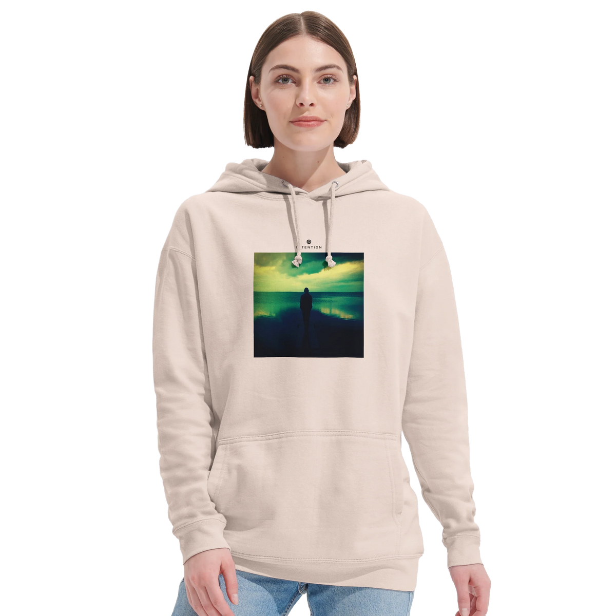 Calm - "Emerald Storms" Hoodie creamy pink 5