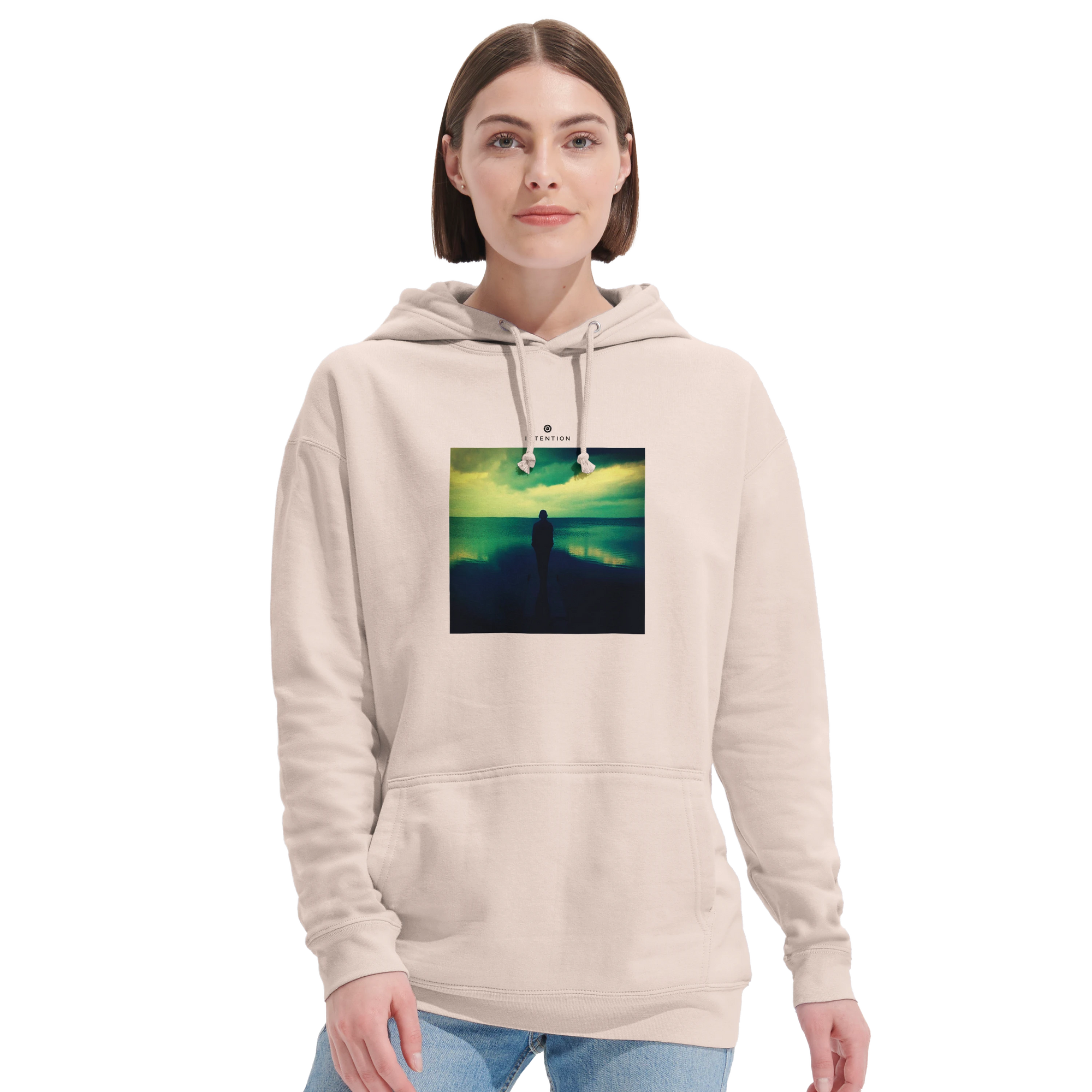 Calm - "Emerald Storms" Hoodie creamy pink 5