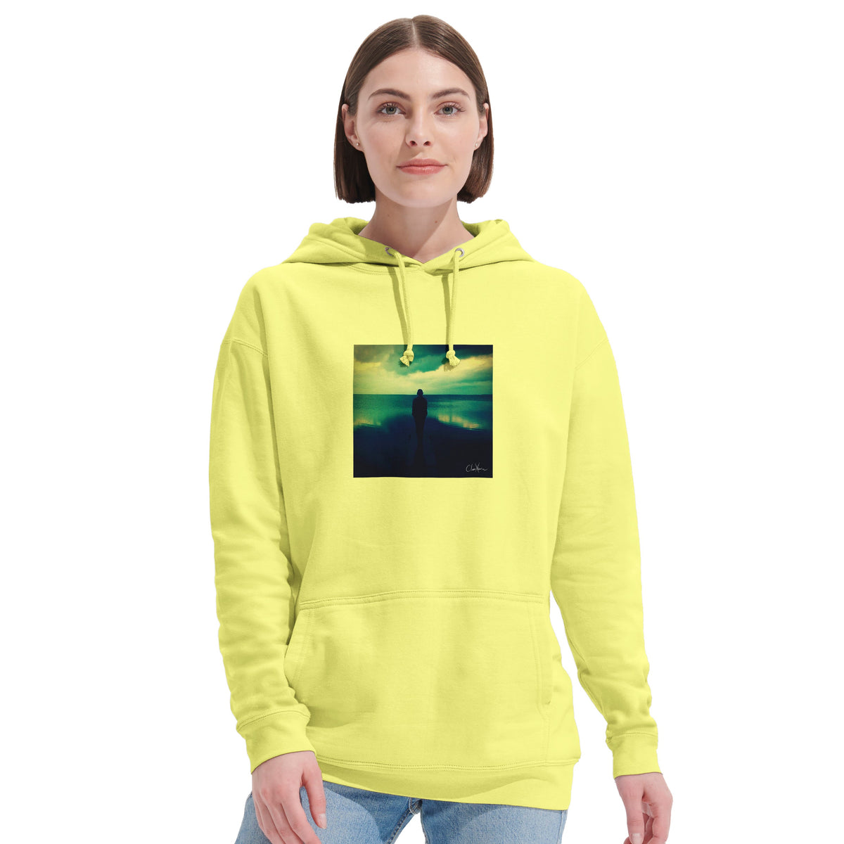 Calm - "Emerald Storms" Hoodie Light Yellow 6