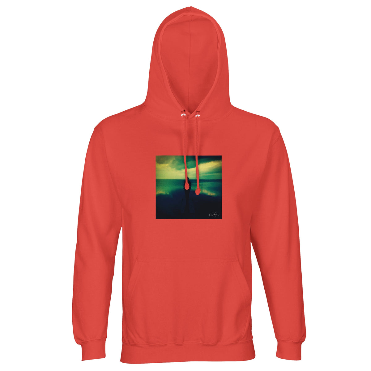 Calm - "Emerald Storms" Hoodie pop orange 1