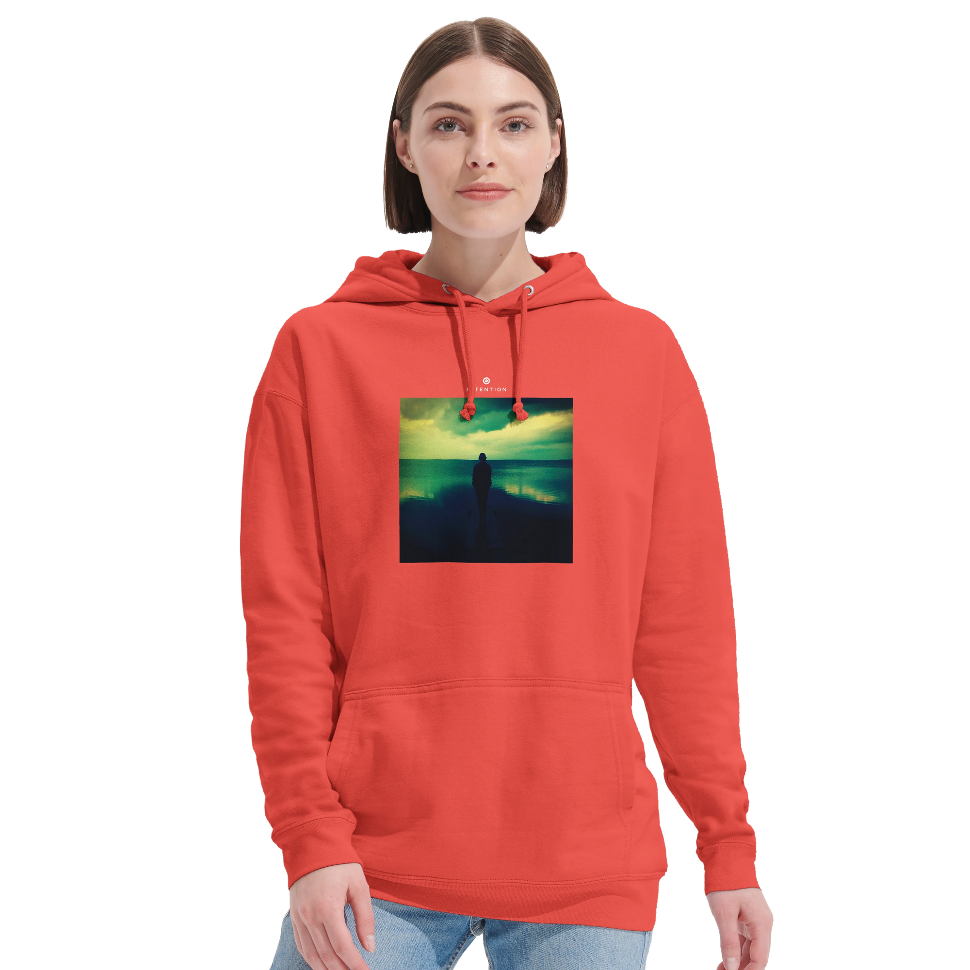Calm - "Emerald Storms" Hoodie pop orange 5