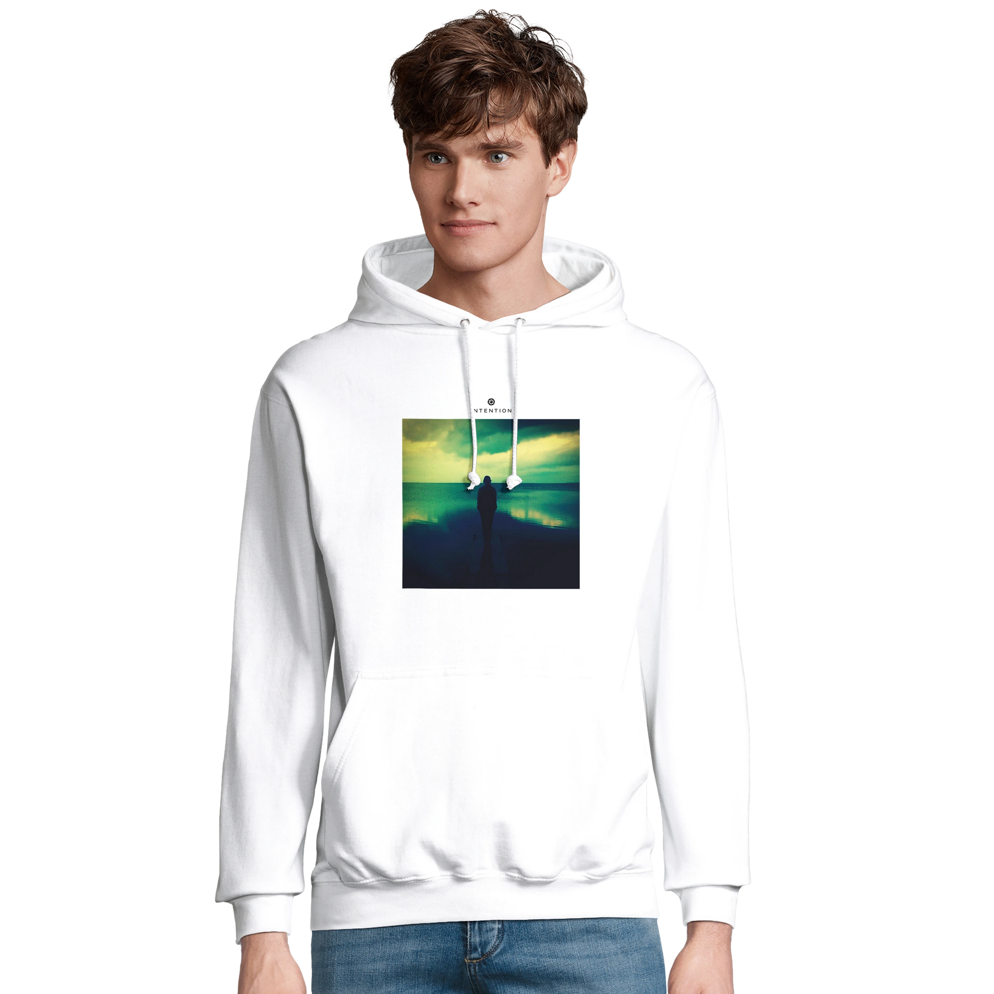 Calm - "Emerald Storms" Hoodie White 3