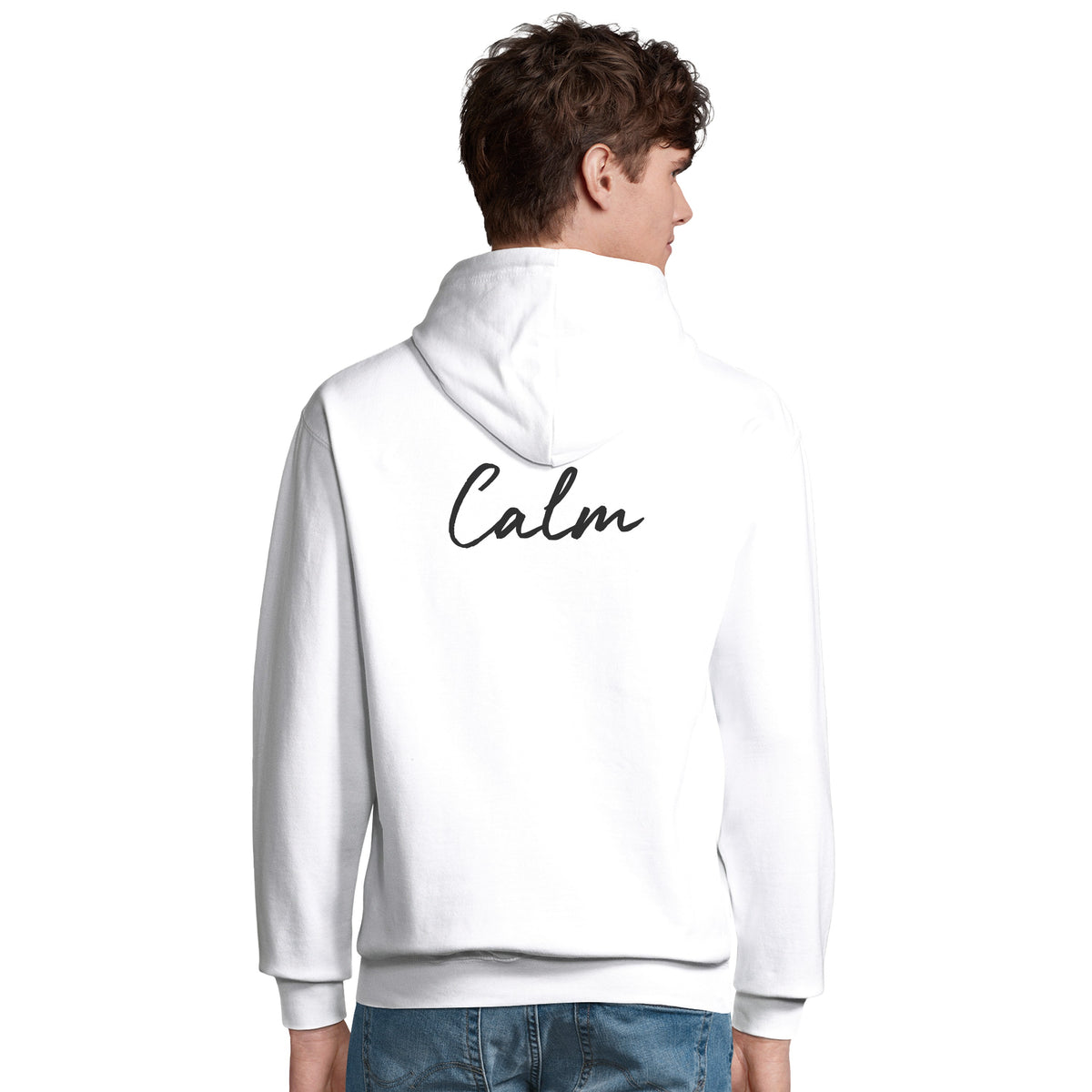 Calm - "Emerald Storms" Hoodie White 5