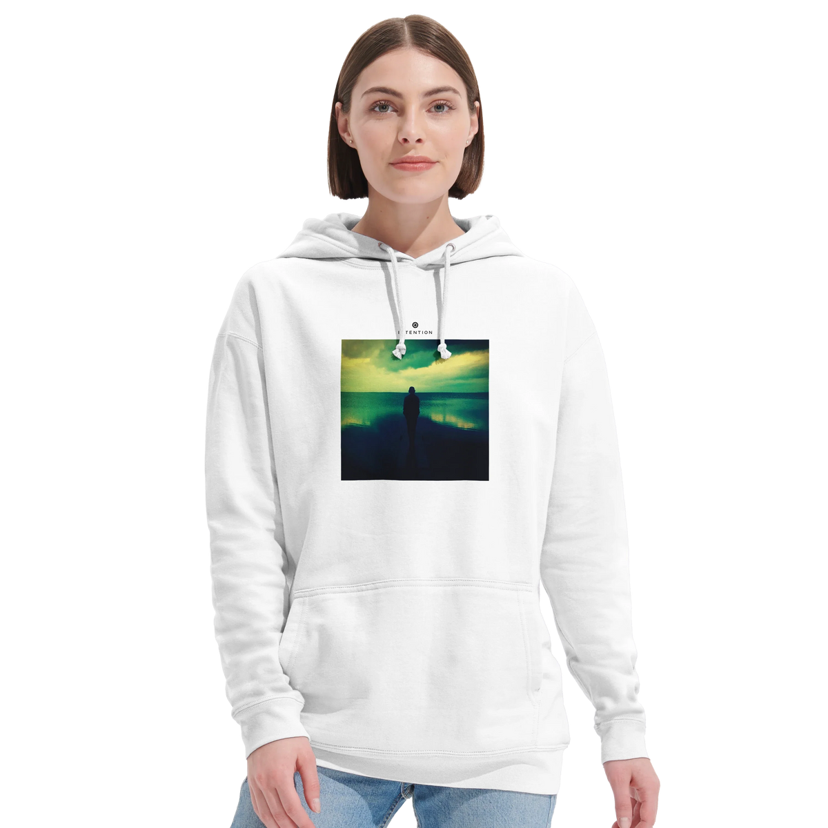 Calm - "Emerald Storms" Hoodie White 5