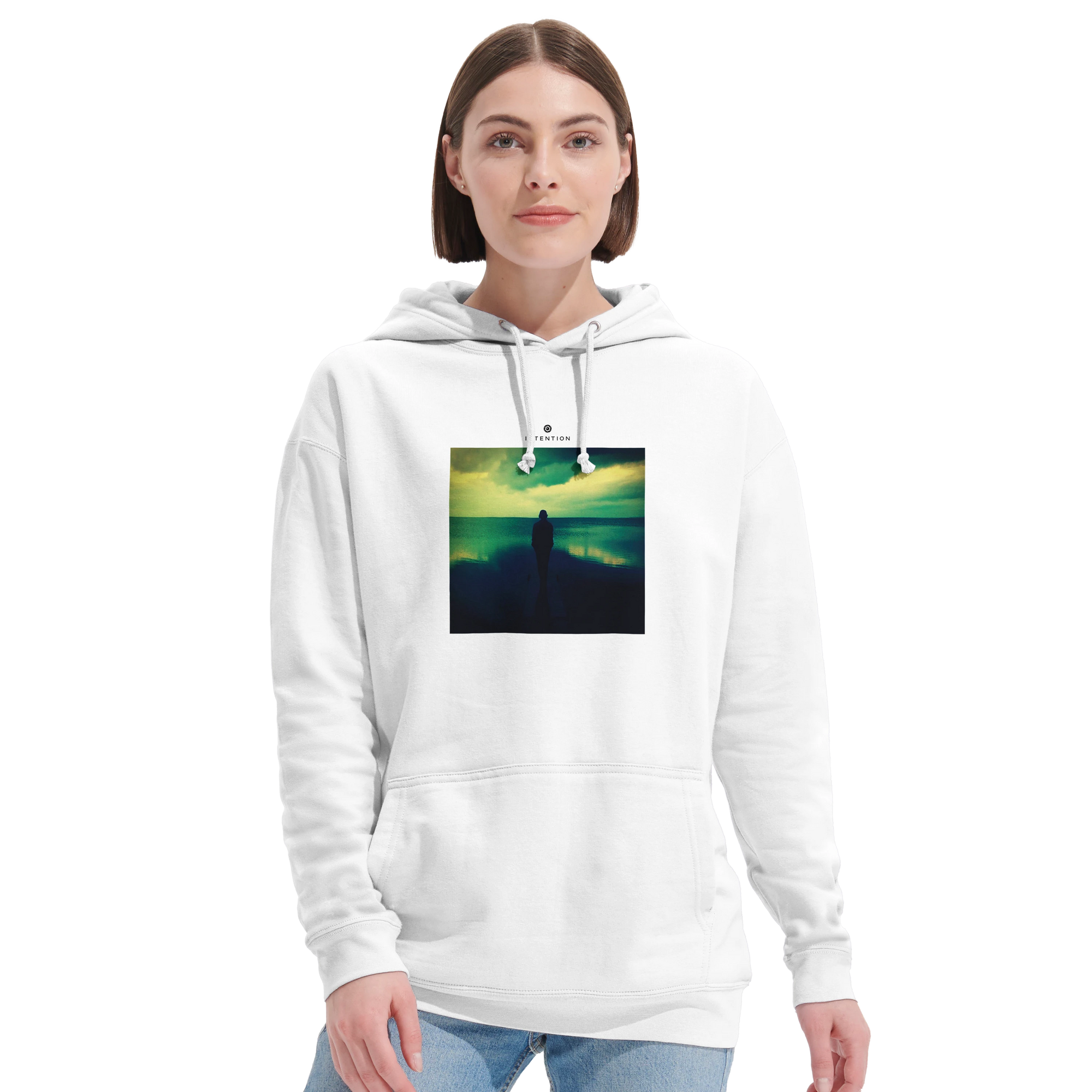 Calm - "Emerald Storms" Hoodie White 5