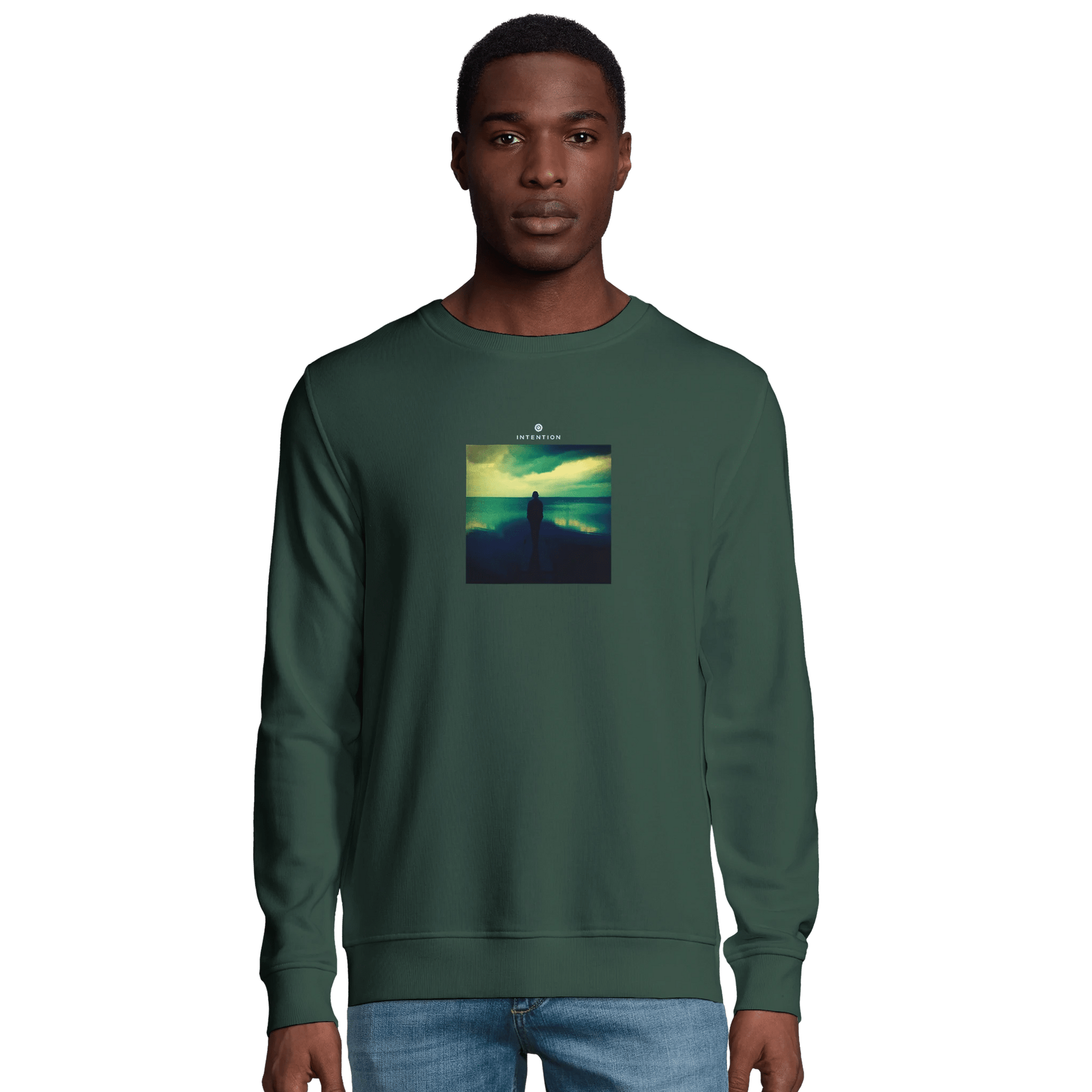 Calm - "Emerald Storms" Sweatshirt Bottle Green XS 6