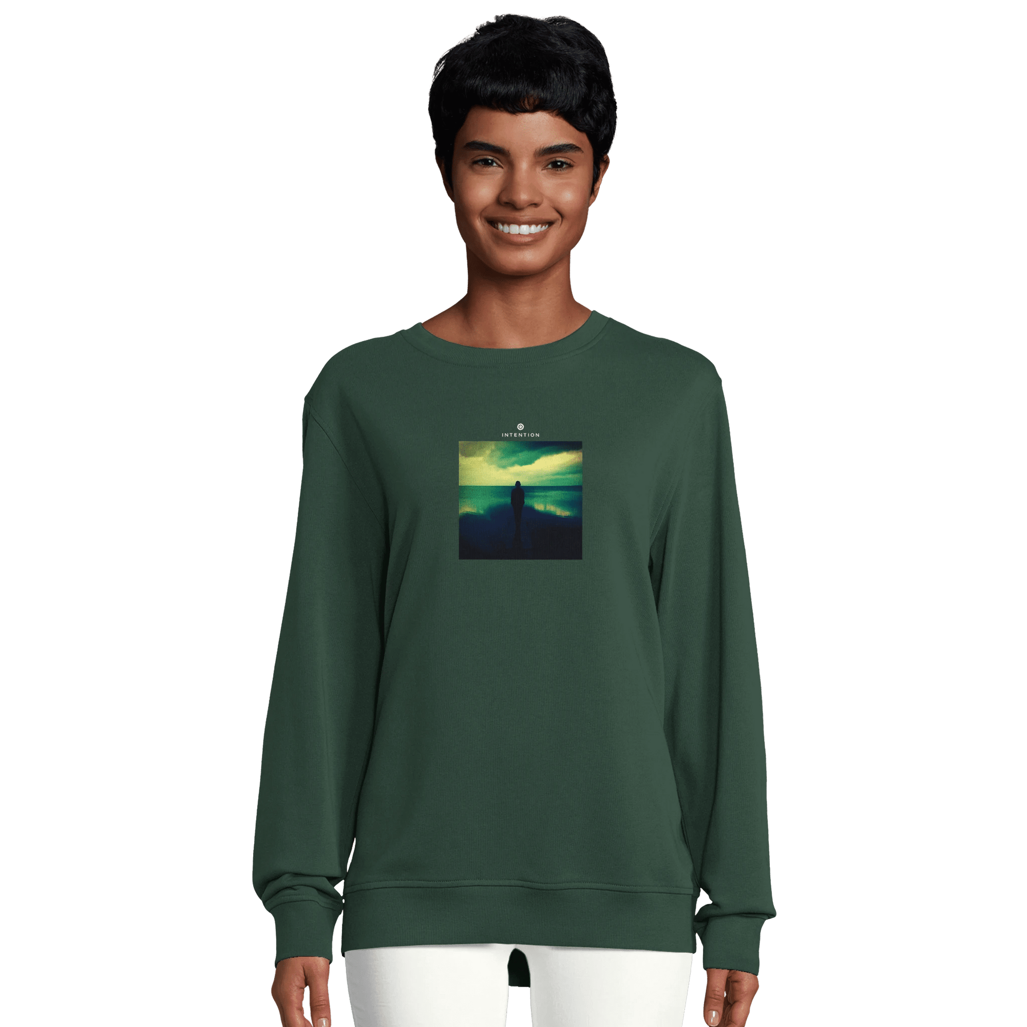 Calm - "Emerald Storms" Sweatshirt Bottle Green XS 8