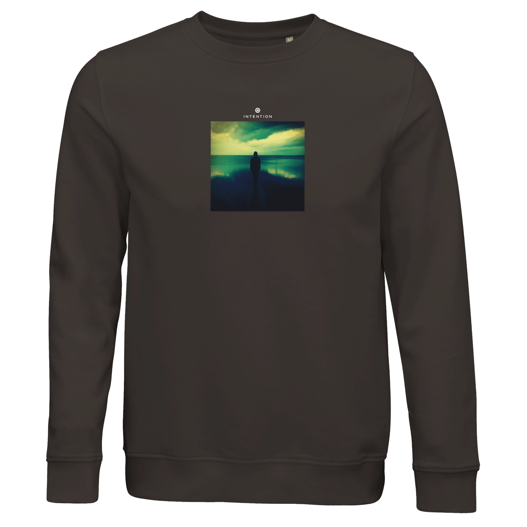 Calm - "Emerald Storms" Sweatshirt deep charcoal grey XS 28