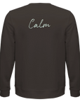 Calm - "Emerald Storms" Sweatshirt deep charcoal grey XS 29