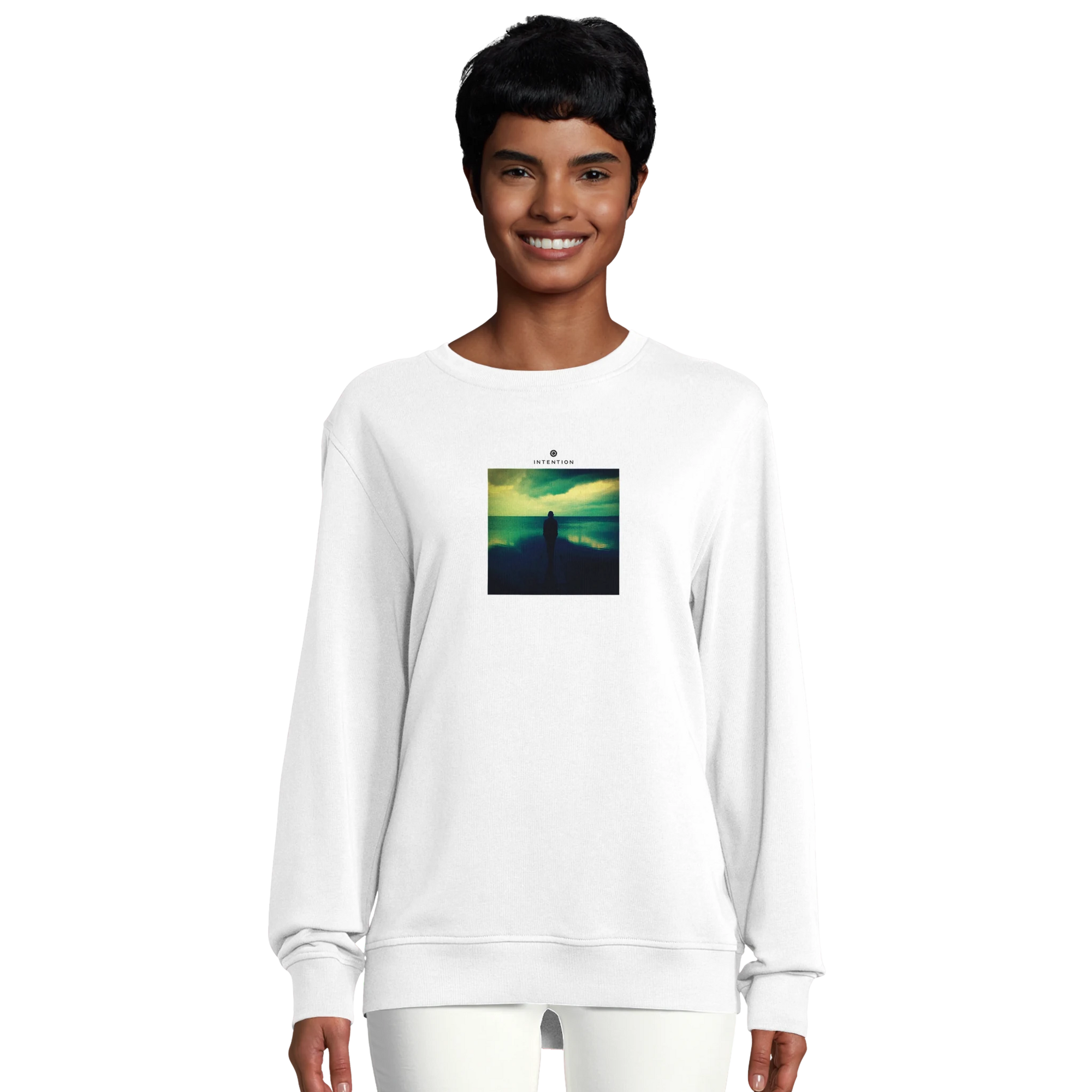 Calm - "Emerald Storms" Sweatshirt White XS 44
