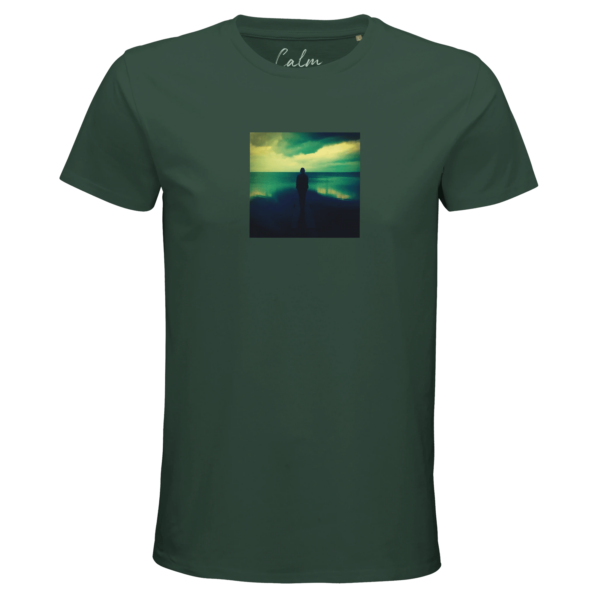 Calm - "Emerald Storms" T-shirt Bottle Green XS 40