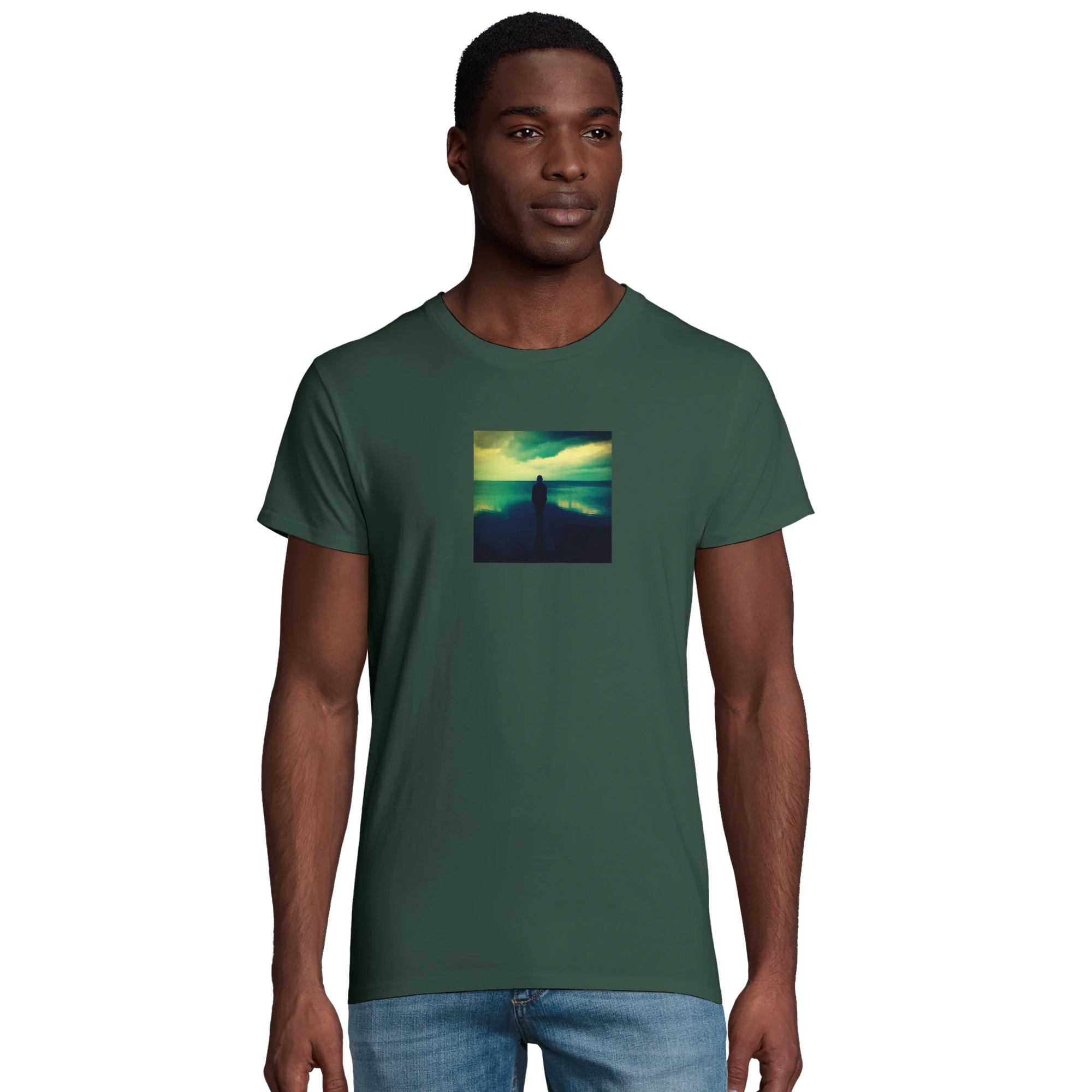 Calm - "Emerald Storms" T-shirt Bottle Green XS 43