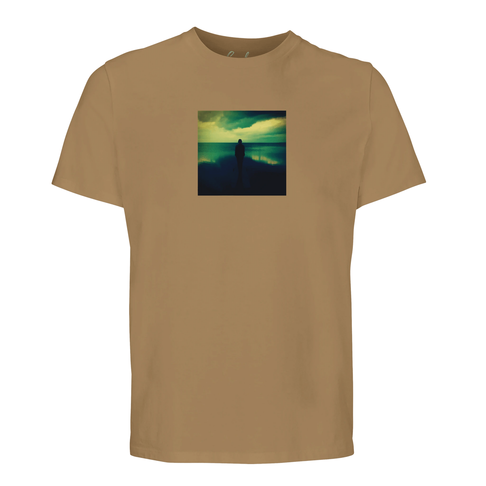 Calm - "Emerald Storms" T-shirt dark beige XS 40