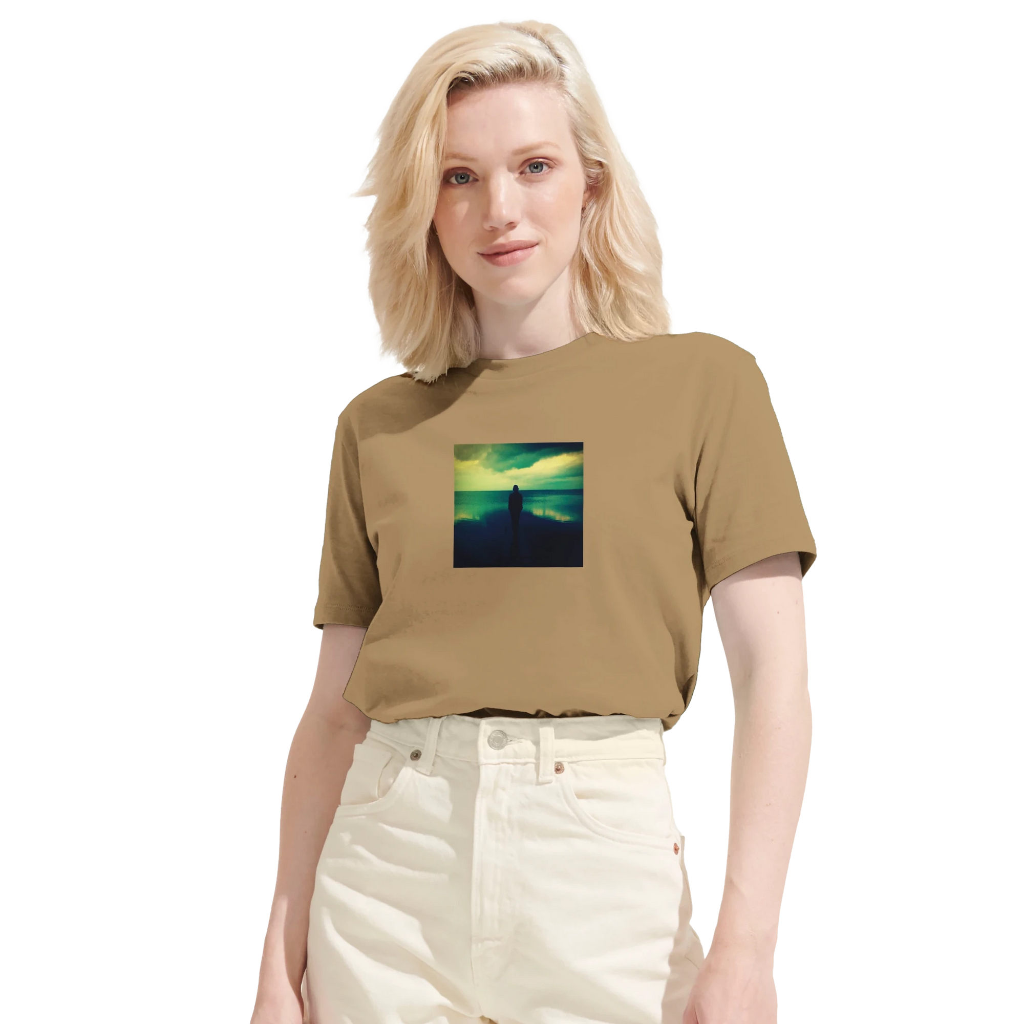 Calm - "Emerald Storms" T-shirt dark beige XS 45