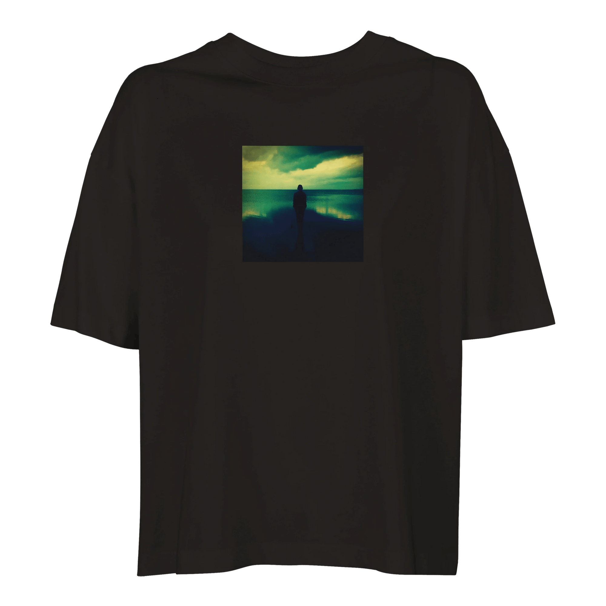 Calm - "Emerald Storms" T-shirt Deep Black XS 14