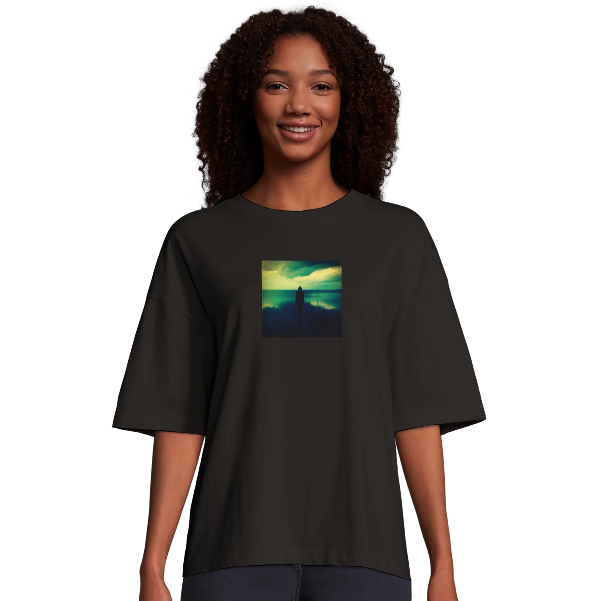 Calm - "Emerald Storms" T-shirt Deep Black XS 17