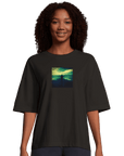 Calm Emerald Storms T-shirt Deep Black , 1
