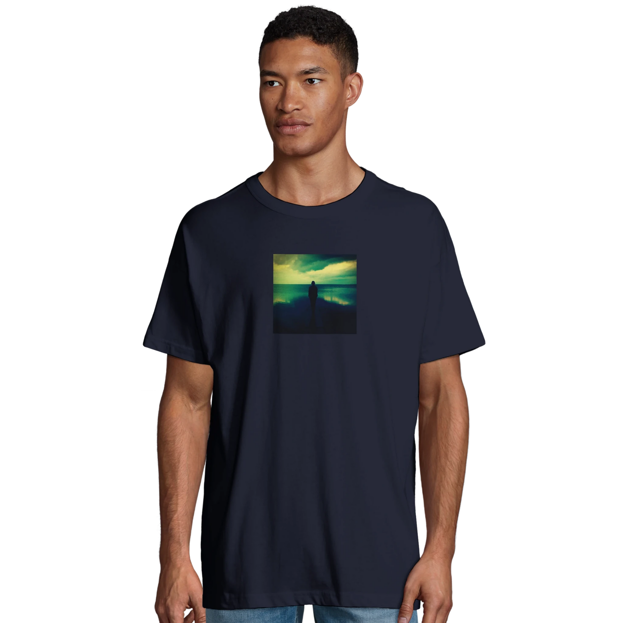 Calm - "Emerald Storms" T-shirt French Navy S 32