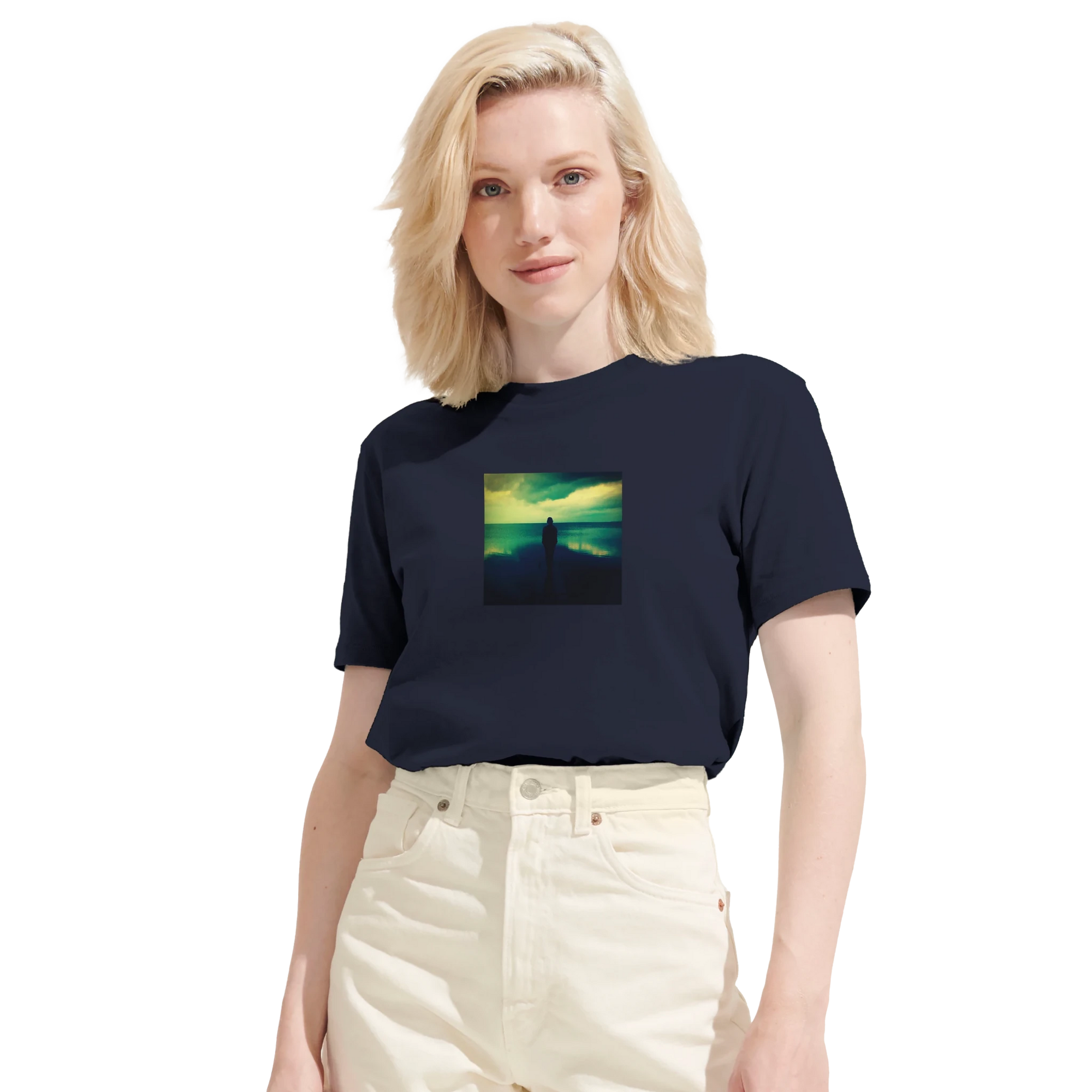 Calm - "Emerald Storms" T-shirt French Navy XS 39