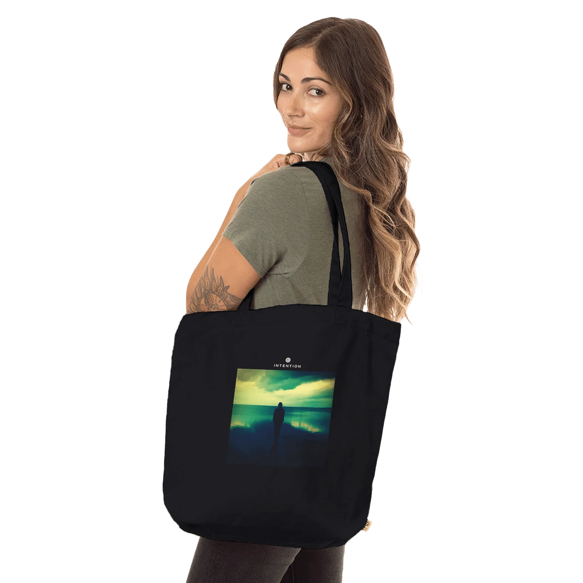 Calm - "Emerald Storms" Tote Bag Black 4