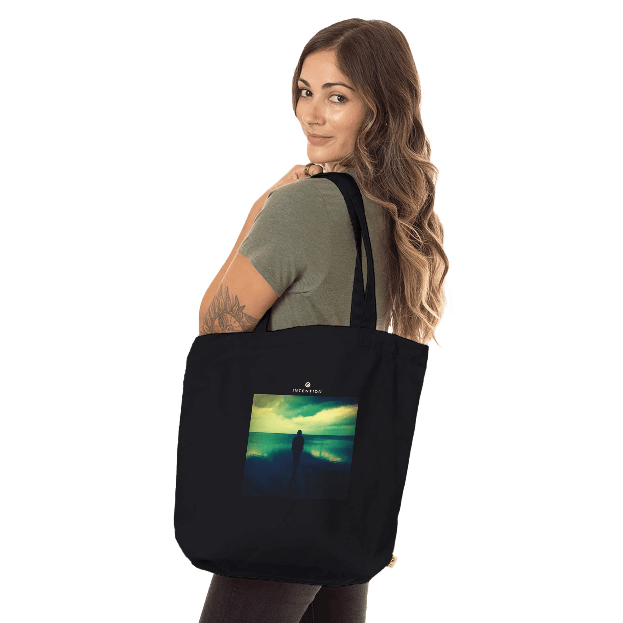 Calm - "Emerald Storms" Tote Bag Black 4