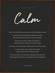 Calm Word of Intention Framed print 60x80 cm / 24x32″ Dark wood frame Carbon paper