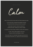 Calm Word of Intention Framed print A1 (59.4 x 84.1  cm) White frame Carbon paper