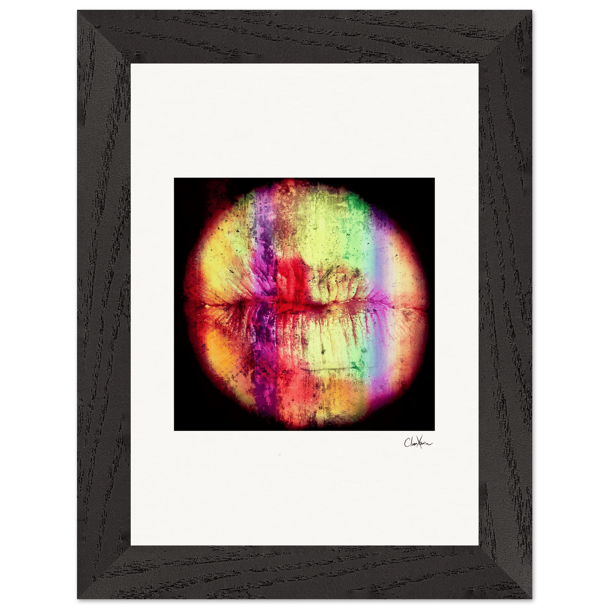 Chromatic Kiss Framed print 13x18 cm / 5x7″ Black frame 35