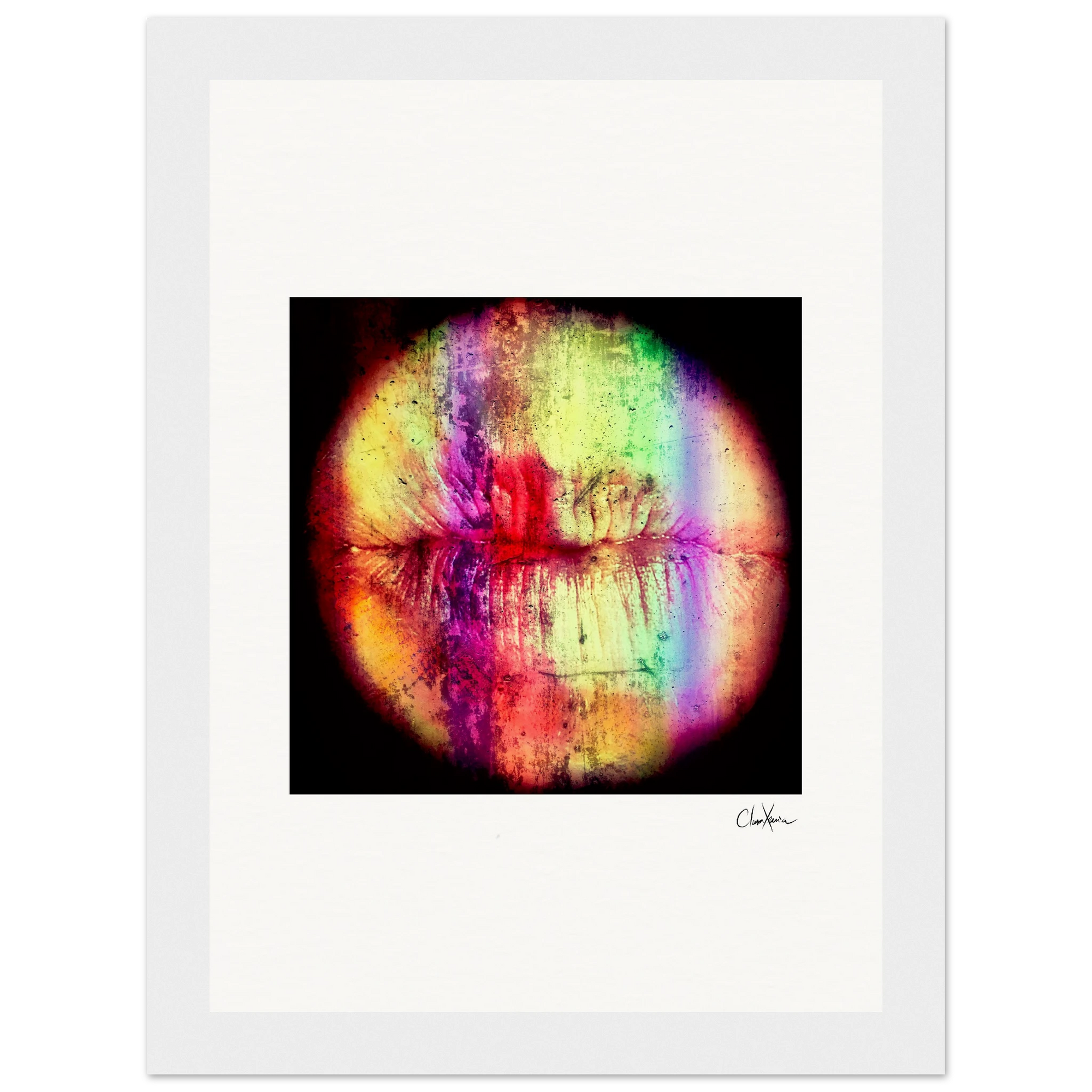 Chromatic Kiss Framed print 13x18 cm / 5x7″ White frame 7