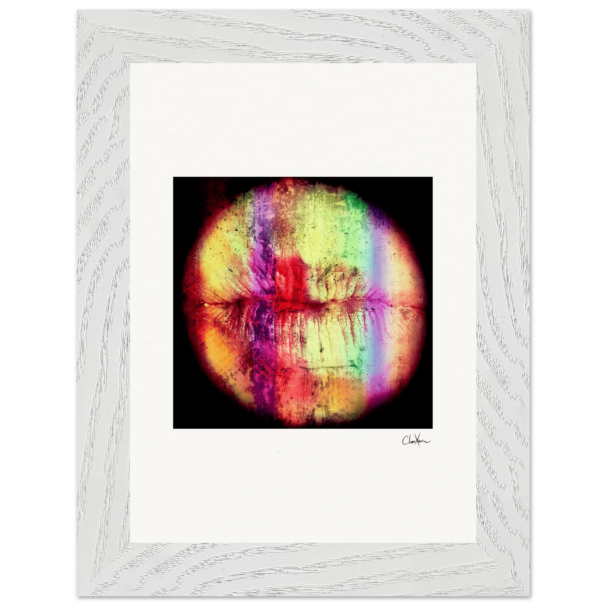 Chromatic Kiss Framed print 13x18 cm / 5x7″ White frame 16