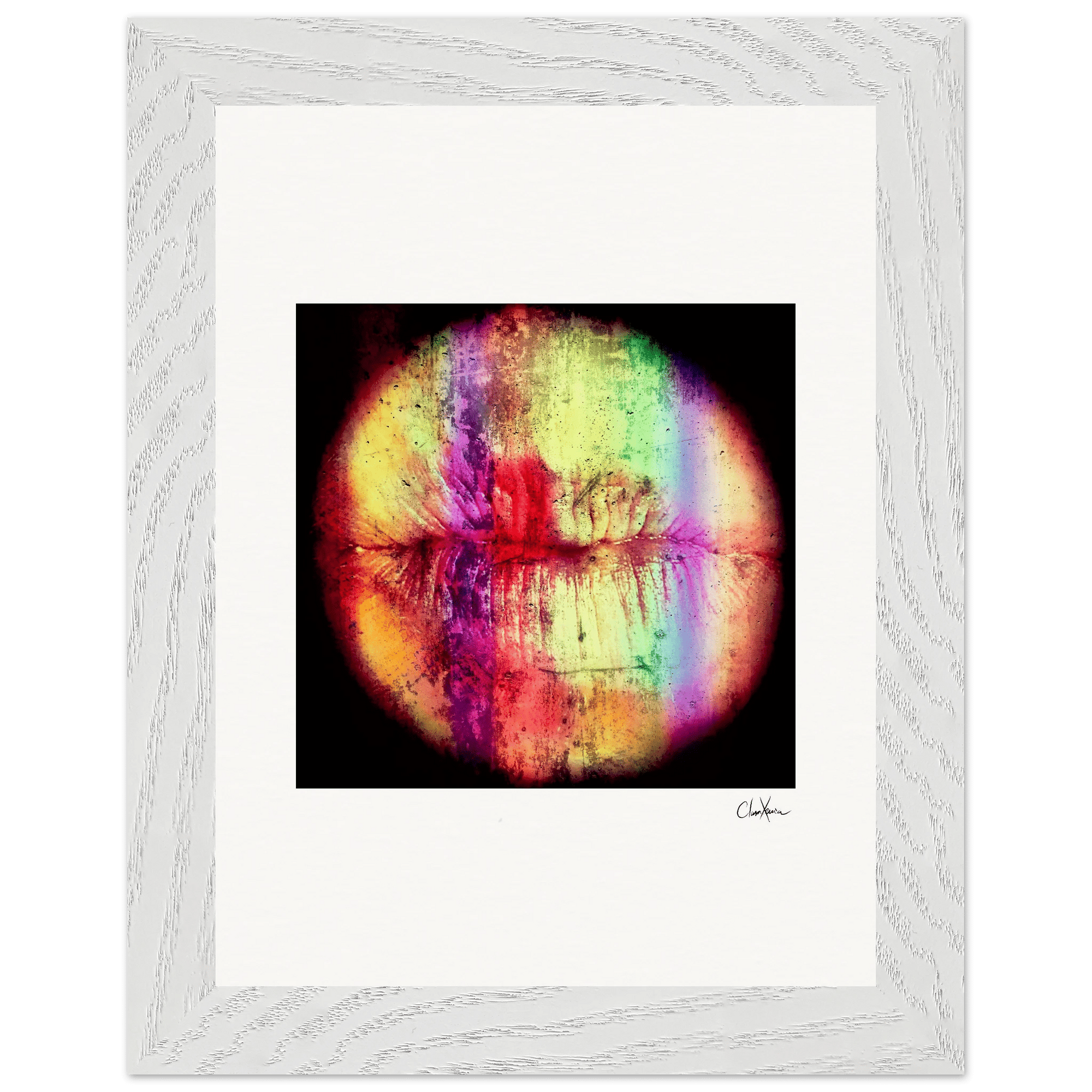 Chromatic Kiss Framed print 15x20 cm / 6x8″ White frame 9