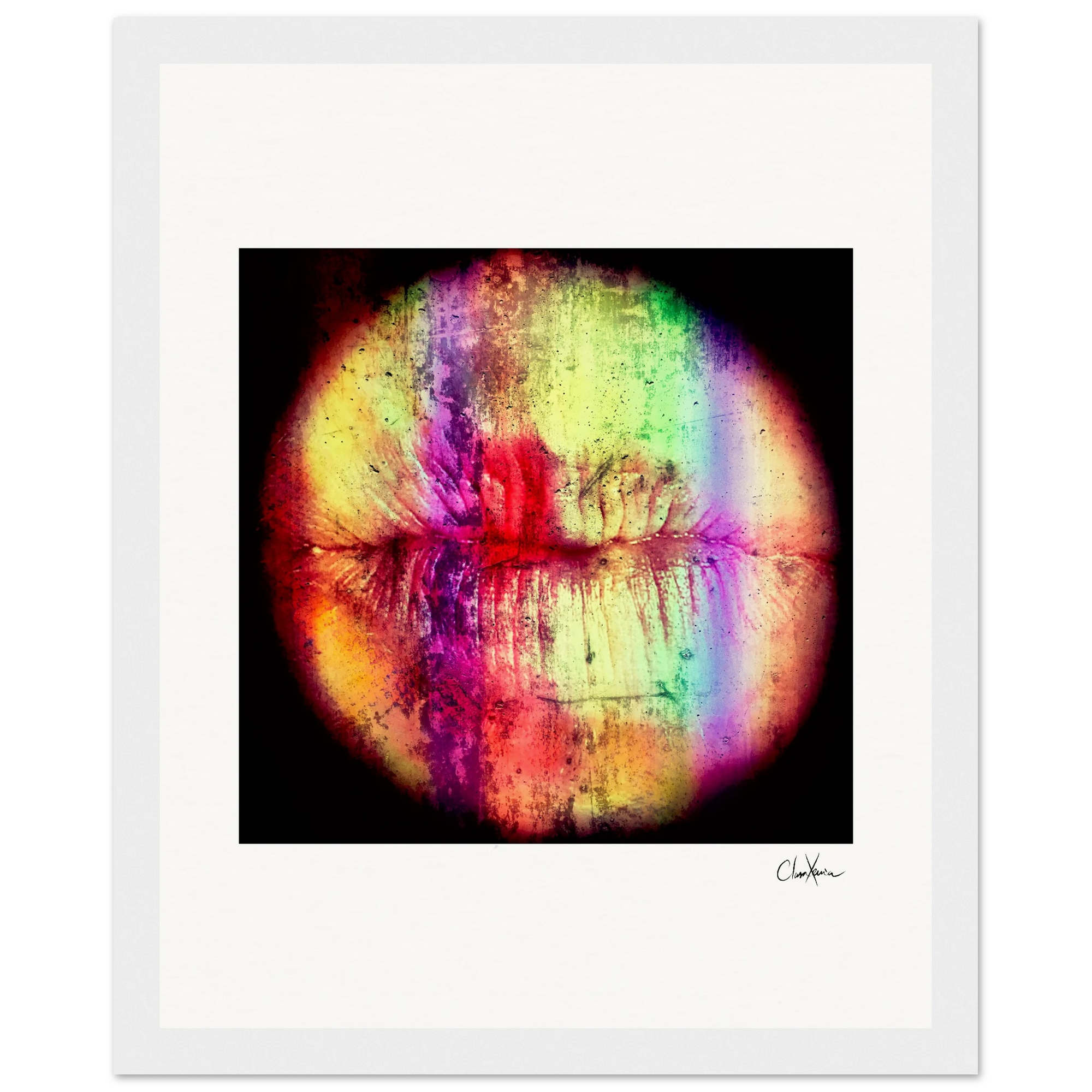 Chromatic Kiss Framed print 20x25 cm / 8x10″ White frame 19