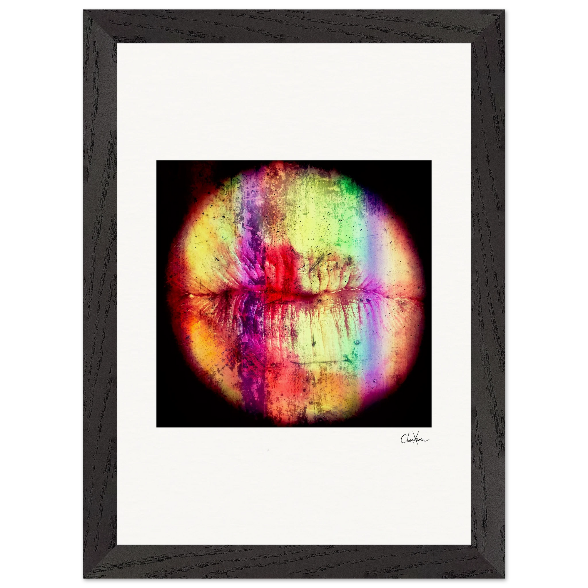 Chromatic Kiss Framed print 21x29.7 cm / 8x12" Black frame 41