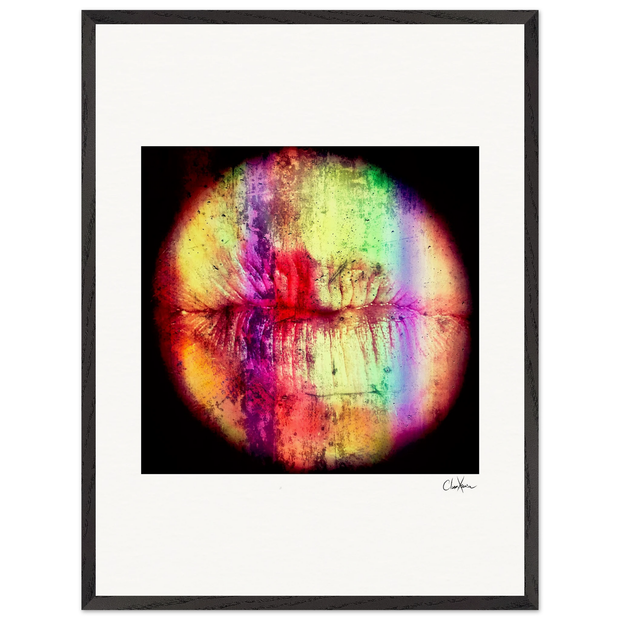 Chromatic Kiss Framed print 21x29.7 cm / 8x12" Black frame 42