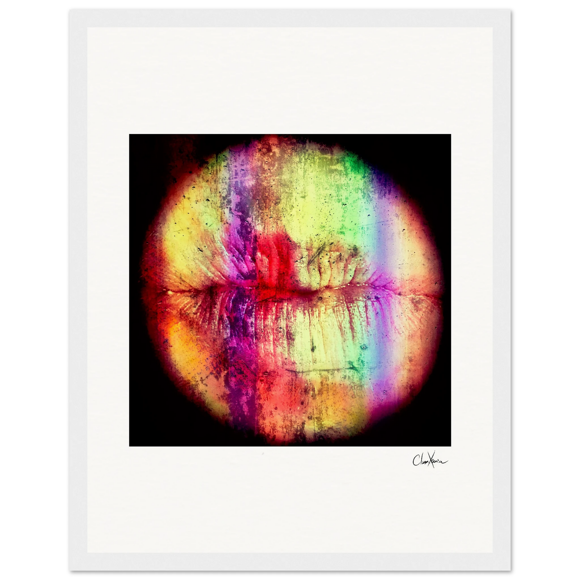 Chromatic Kiss Framed print 27x35 cm / 11x14″ White frame 10