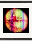 Chromatic Kiss Framed print 30x30 cm / 12x12″ Black frame 43