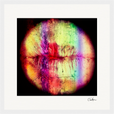 Chromatic Kiss Framed print 30x30 cm / 12x12″ White frame 17